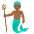 Merman Medium Dark Skin Tone Emoji from Noto Emoji Set