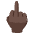 Middle Finger Dark Skin Tone Emoji from Noto Emoji Set