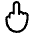 Middle Finger High Contrast Default Emoji from Fluent Emoji High Contrast Set