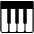 Musical Keyboard High Contrast Emoji from Fluent Emoji High Contrast Set