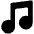 Musical Note High Contrast Emoji from Fluent Emoji High Contrast Set
