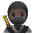 Ninja Dark Skin Tone Emoji from Noto Emoji Set