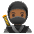 Ninja Medium Dark Skin Tone Emoji from Noto Emoji Set