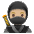 Ninja Medium Light Skin Tone Emoji from Noto Emoji Set