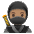 Ninja Medium Skin Tone Emoji from Noto Emoji Set