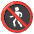 No Pedestrians Emoji from Noto Emoji Set