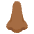 Nose Medium Dark Skin Tone Emoji from Noto Emoji Set