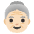 Old Woman Light Skin Tone Emoji from Noto Emoji Set