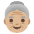Old Woman Medium Light Skin Tone Emoji from Noto Emoji Set