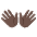 Open Hands Dark Skin Tone Emoji from Noto Emoji Set