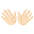 Open Hands Light Skin Tone Emoji from Noto Emoji Set