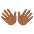 Open Hands Medium Dark Skin Tone Emoji from Noto Emoji Set