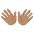 Open Hands Medium Skin Tone Emoji from Noto Emoji Set