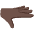 Palm Down Hand Dark Skin Tone Emoji from Noto Emoji Set