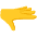 Palm Down Hand Emoji from Noto Emoji Set