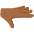 Palm Down Hand Medium Dark Skin Tone Emoji from Noto Emoji Set