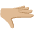 Palm Down Hand Medium Light Skin Tone Emoji from Noto Emoji Set