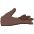 Palm Up Hand Dark Skin Tone Emoji from Noto Emoji Set