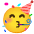 Partying Face Emoji from Noto Emoji Set