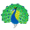 Peacock Emoji from Noto Emoji Set