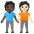 People Holding Hands Dark Skin Tone Light Skin Tone Emoji from Noto Emoji Set