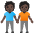 People Holding Hands Dark Skin Tone Emoji from Noto Emoji Set