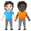 People Holding Hands Light Skin Tone Dark Skin Tone Emoji from Noto Emoji Set
