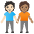 People Holding Hands Light Skin Tone Medium Skin Tone Emoji from Noto Emoji Set
