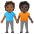 People Holding Hands Medium Dark Skin Tone Dark Skin Tone Emoji from Noto Emoji Set