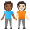 People Holding Hands Medium Dark Skin Tone Light Skin Tone Emoji from Noto Emoji Set