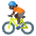 Person Biking Dark Skin Tone Emoji from Noto Emoji Set