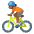 Person Biking Medium Dark Skin Tone Emoji from Noto Emoji Set