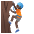 Person Climbing Dark Skin Tone Emoji from Noto Emoji Set