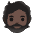 Person Dark Skin Tone Beard Emoji from Noto Emoji Set