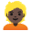 Person Dark Skin Tone Blond Hair Emoji from Noto Emoji Set