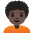 Person Dark Skin Tone Curly Hair Emoji from Noto Emoji Set