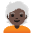 Person Dark Skin Tone White Hair Emoji from Noto Emoji Set