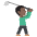 Person Golfing Dark Skin Tone Emoji from EmojiTwo Colors Set