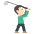 Person Golfing Light Skin Tone Emoji from EmojiTwo Colors Set