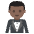 Person In Tuxedo Dark Skin Tone Emoji from EmojiTwo Colors Set