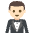 Person In Tuxedo Light Skin Tone Emoji from EmojiTwo Colors Set