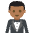 Person In Tuxedo Medium Dark Skin Tone Emoji from EmojiTwo Colors Set