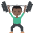 Person Lifting Weights Dark Skin Tone Emoji from EmojiTwo Colors Set