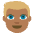 Person Medium Dark Skin Tone Blond Hair Emoji from EmojiTwo Colors Set