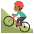 Person Mountain Biking Medium Dark Skin Tone Emoji from EmojiTwo Colors Set