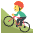 Person Mountain Biking Emoji from EmojiTwo Colors Set