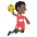Person Playing Handball Dark Skin Tone Emoji from EmojiTwo Colors Set