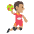 Person Playing Handball Medium Skin Tone Emoji from EmojiTwo Colors Set