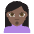 Person Pouting Dark Skin Tone Emoji from EmojiTwo Colors Set