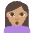 Person Pouting Medium Skin Tone Emoji from EmojiTwo Colors Set